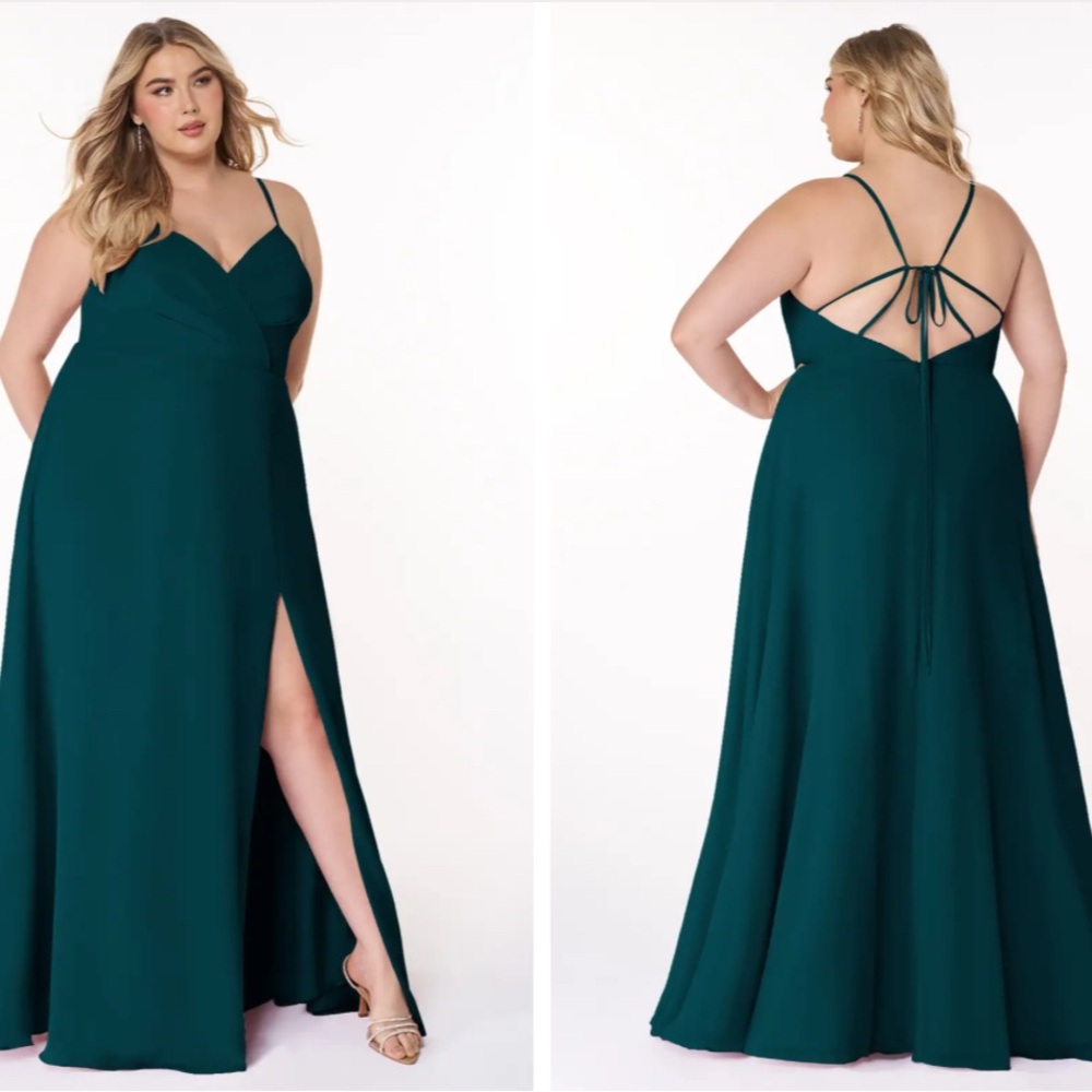 Azazie Deep Green Maxi Dress